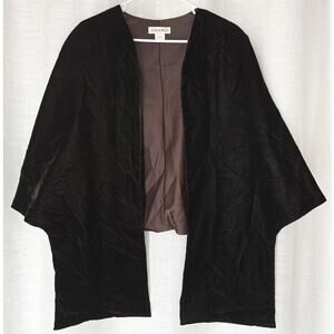 Ilana Wolf Vintage Deep Brown Velvet Shawl Wrap One Size